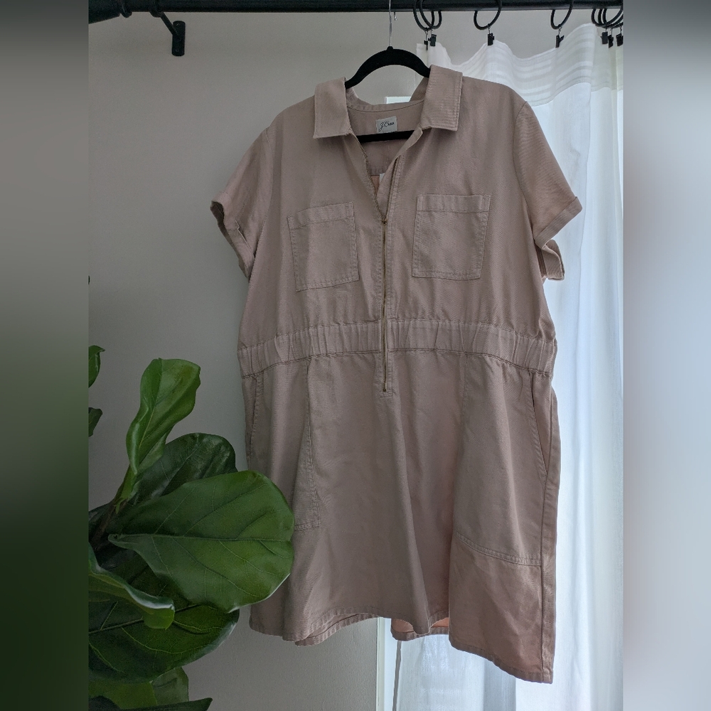 J. Crew Tan Short Sleeve Dress